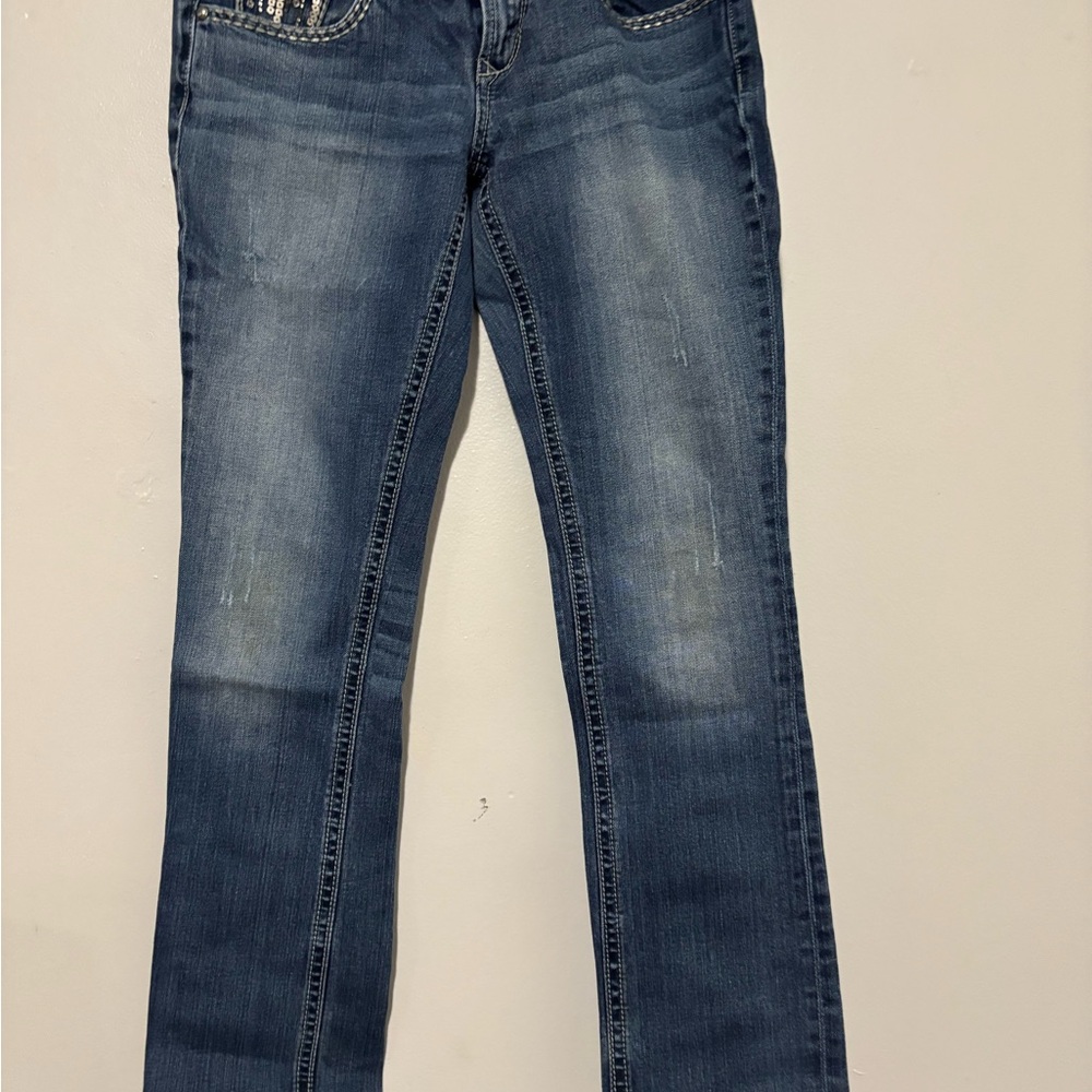 Maurices Dark Blue Straight Leg Jeans